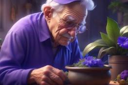 Цветущие растения для пожилого человека